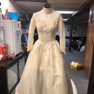 Ivory colored wedding dress